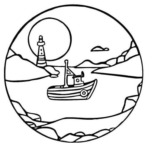 Full Moon  Coloring Page